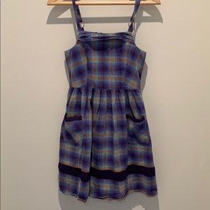 3/$30 Cottagecore plaid mini dress